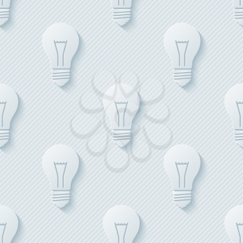 Light bulbs wallpaper. 3d seamless background. Vector EPS10.