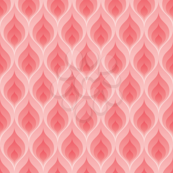 Pink flame wallpaper. 3d seamless background. Vector EPS10.