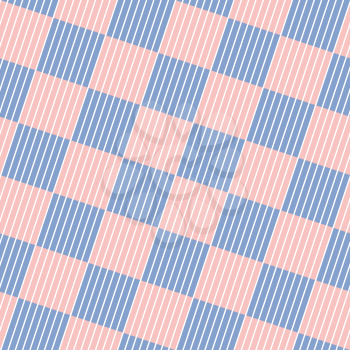 Striped Squares. Vector seamless background in ROSE QUARTZ & SERENITY colors of the year 2016