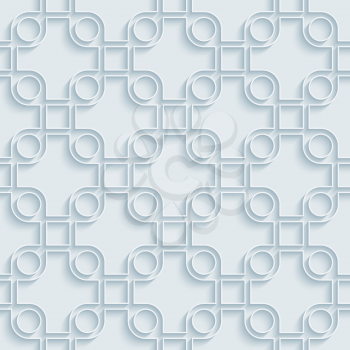White paper with outline extrude effect. Abstract 3d seamless background. Halftone vector EPS10.