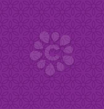 Floral ornament. Purple Neutral Seamless Pattern for Modern Design in Flat Style. Tileable Geometric Vector Background.
