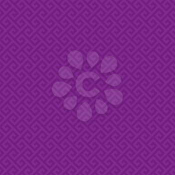 Purple Classic meander seamless pattern. Greek key neutal tileable linear vector background.