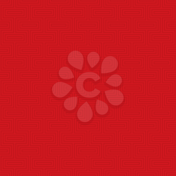 Red Classic seamless pattern. Neutal tileable linear vector background.