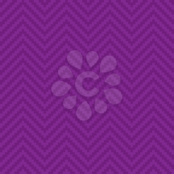 Purple Chevron Pixel art Pattern. White Neutral Seamless Pattern for Modern Design in Flat Style. Tileable Geometric Vector Background.