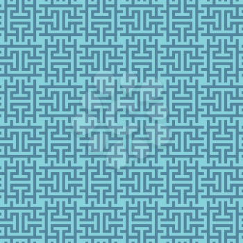 Blue Checked gray Neutral Seamless Pattern for Modern Design in Flat Style. Tileable Geometric Vector Background.