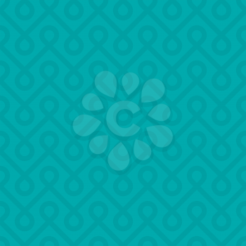 Turquoise Linear Weaved Seamless Pattern. Neutal tileable vector background.