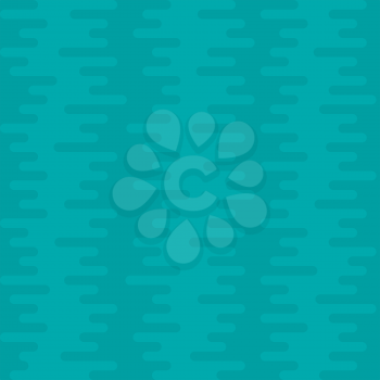 Ripple Irregular Rounded Lines Seamless Pattern. Turquoise tileable vector background in flat style.