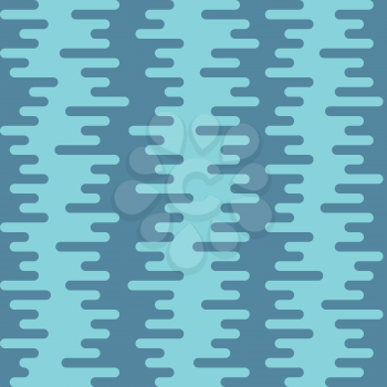 Ripple Irregular Rounded Lines Seamless Pattern. Blue tileable vector background in flat style.