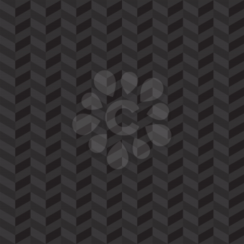 Black Chevron Pattern. Neutral Seamless Herringbone Wallpaper Pattern for Modern Design in Flat Style. Tileable Geometric Tech Vector Background.