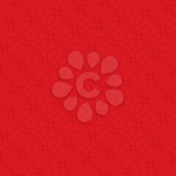 Neutral Seamless Thin Swirls Pattern. Tileable Geometric Outline Ornate. Vintage Flourish Vector Background for Retro Design.