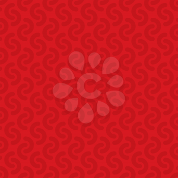 Rounded lines seamless vector pattern. Neutral seamless vector background in red color.