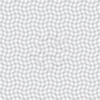 Wavy blured wavy line grid seamless white background. Light gray neutral seamless vector pattern for your design.