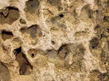Limestone with a surface that was under strong erosion