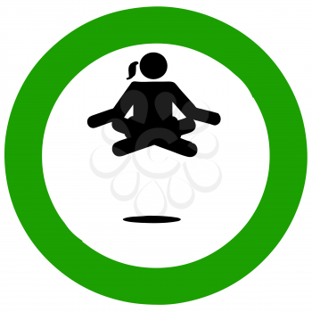 Royalty Free Clipart Image of a Namaste Sign