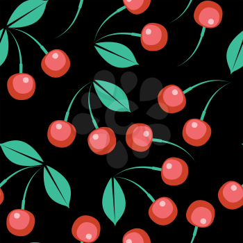 Vector. Seamless berry ornament  in color 274