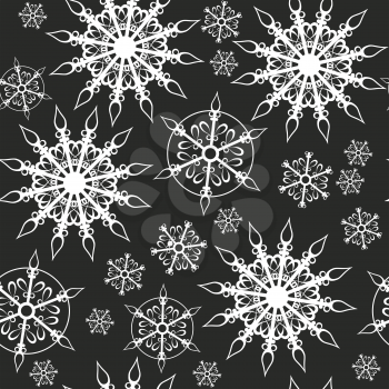 Vector. Seamless ornament snowflake  in color 461