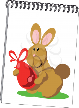 Vector.Notes with hare in color 07