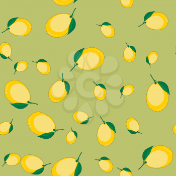 Seamless pattern with cartoon lemons. Fruits repeating background. Endless print texture. Fabric design. Wallpaper 589