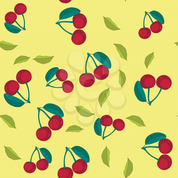 cherry cartoon seamless pattern 654