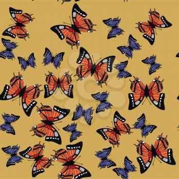 Color butterfly seamless texture 671
