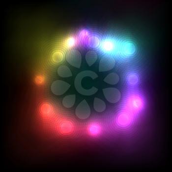 Abstract Colorful Magic Glow Light. Vector illustration