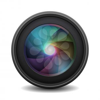 Photo Lens isolated on white background. Vector