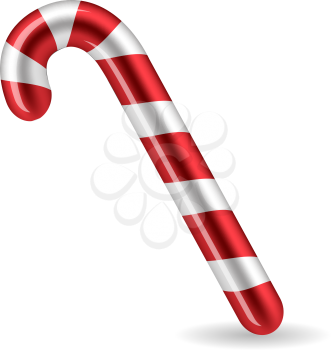 Candy Cane isolated on white background. Vector illsutration