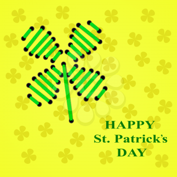 Happy St. Patricks Day. Greetings card. Vector illustration