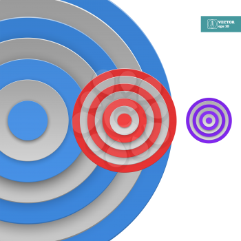 Abstract colorful Targets on white Background. Vector illustration
