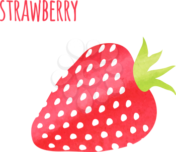 Abstract Colorful Watercolor Strawberry isolated. Vector illustration