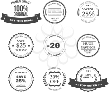 Set of E-commerce Sale labels, badges and design elements
