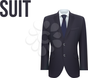 Suit isolated on white background. Vector illustration
