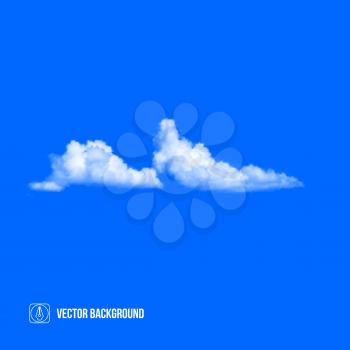Clouds on blue sky. Vector illustration