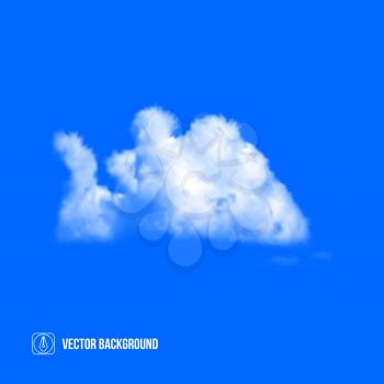 Clouds on blue sky. Vector illustration