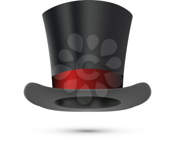 Top Hat isolated on white. Vector illustration