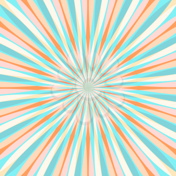 Abstract Colorful Retor Rays Background. Vector illustration