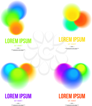 Set of Abstract Colorful Logo Design Template for Your Business Vector Illustration