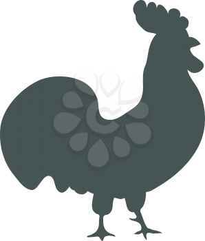 Chicken Silhouette isolated on white background vector illustration