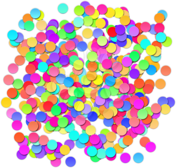 Colorful celebration background with confetti. Vector Illustration