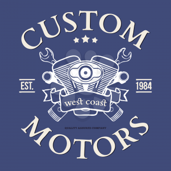 Custom motor vector t-shirt print design illustration