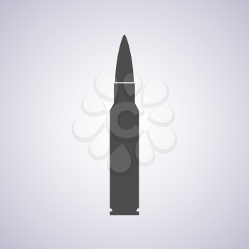 Rifle bullet icon Isolated on White background - Vector illustration