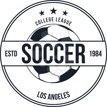 Soccer Football Typography Badge Design Element vector