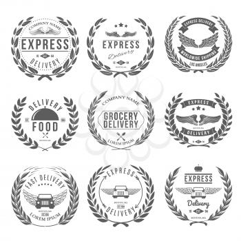 Express Delivery Label and Badges Design elements Vector illustration