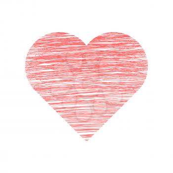 Valentine Day Hand Drawn Heart. Vector illustration