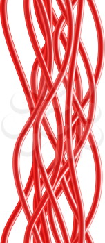 Red Shiny Wire Seamless Background Vector illustration