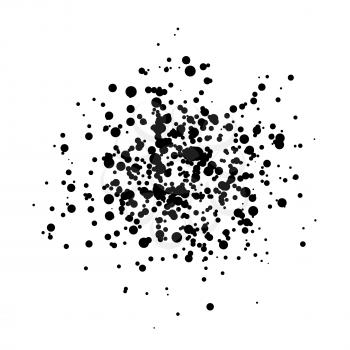 Paint Splash Spray. Abstract Blot of Dots. Explosion of Circles. Design element. Vector Illustration.