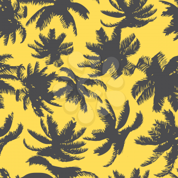 Colorful Palm Tree Seamless Pattern. Vector illustration