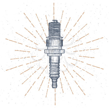 Spark Plug vector logo design template. Autoparts or Car service icon. Vector illustration