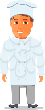 Cartoon Chief Cook Character isolated. Vector illustration