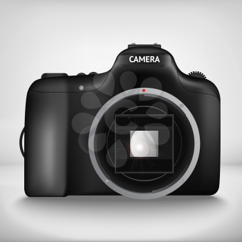 Vector illustration of camera without lens